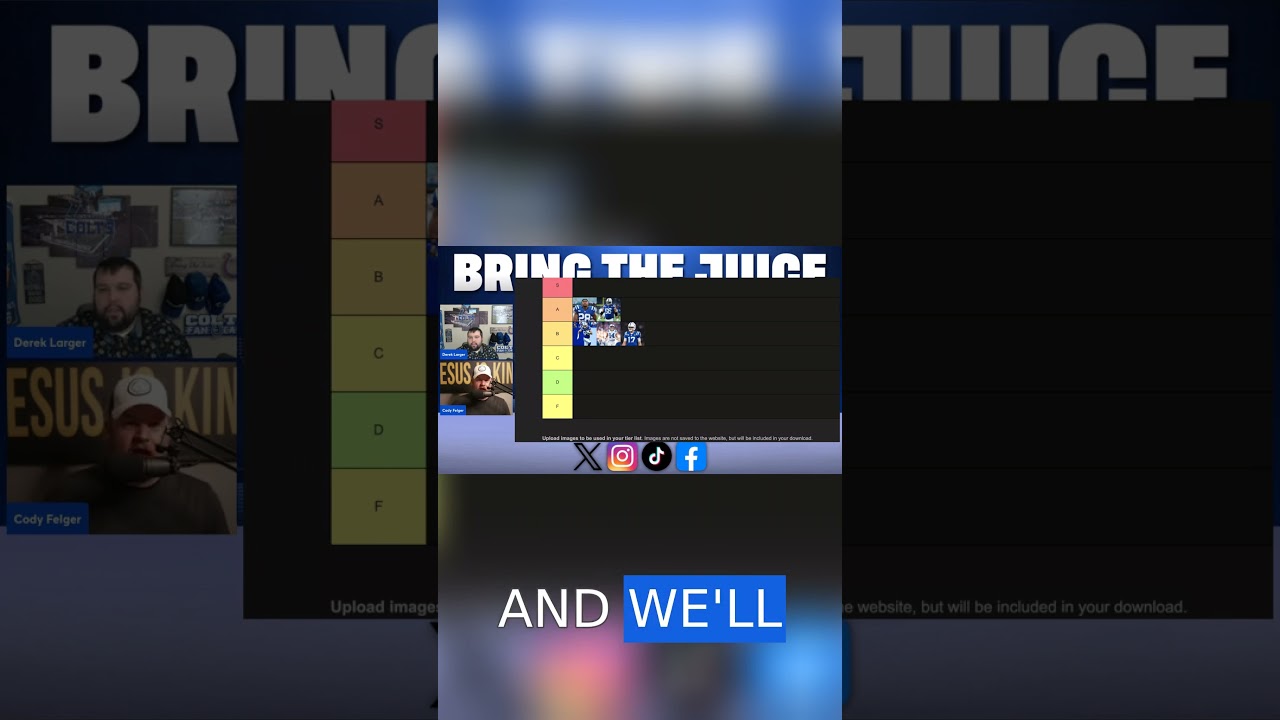 Running backs top the Colts offseason tier list! #nflshorts #nflfootball #indianapoliscolts