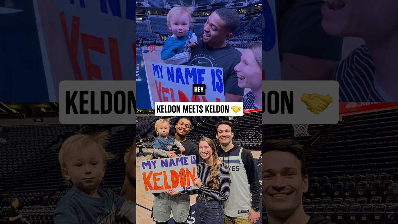 KJ met a young fan named after him in Minnesota 🫶  #spurs #nba #keldonjohnson