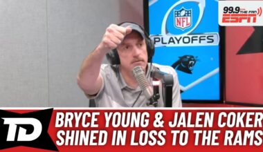 Carolina Panthers QB Bryce Young cut it loose against Los Angeles Rams