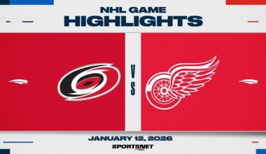NHL Highlights | Hurricanes vs. Red Wings - January 12, 2026