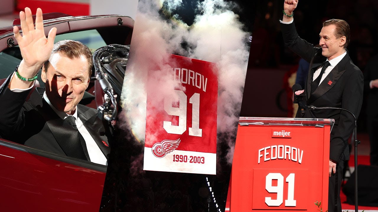 Red Wings retire #91 for Sergei Fedorov
