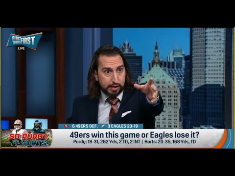 FIRST THINGS FIRST | Nick Wright IMPRESSED Brock Purdy And 49ers BEAT Philadelphia | NFL