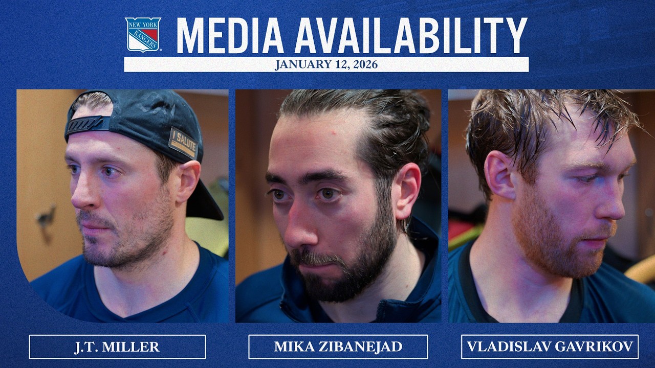 NYR vs SEA: J.T. Miller, M. Zibanejad & V. Gavrikov Postgame Media Availability | Jan. 12, 2026