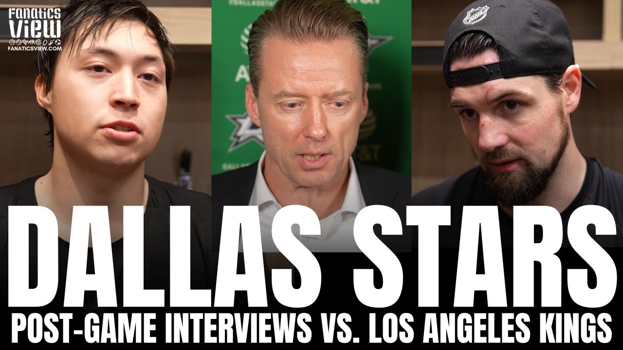 Jamie Benn, Jason Robertson, Wyatt Johnston & Glen Gulutzan Recap Dallas Stars Win vs. LA Kings