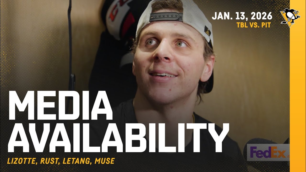 Lizotte, Rust, Letang, Muse Media Availability (1.13.26) | Pittsburgh Penguins