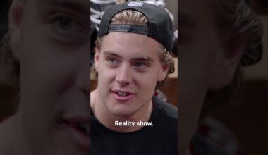 In the locker room with Leo Carlsson #NHLMyWorld #AnaheimDucks