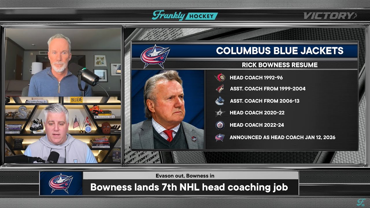 Evason Out, Bowness In On Blue Jackets' Bench | Frankly Hockey