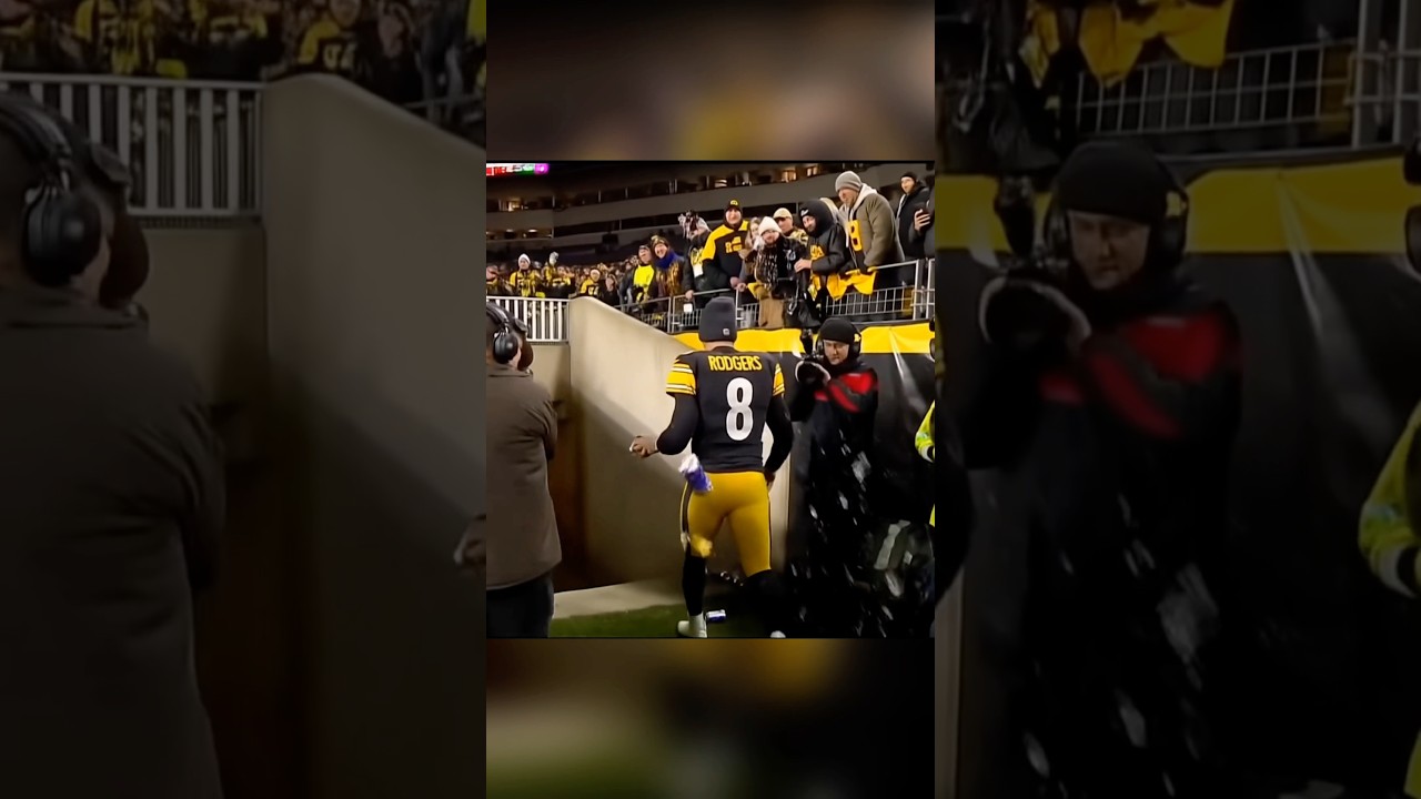 Pittsburgh Steelers fans THROW BEER at Aaron Rodgers after playoff elimination 😳