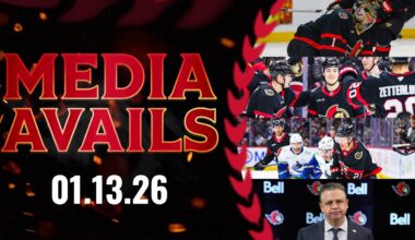 Leevi Meriläinen, Jordan Spence, Nick Cousins, Travis Green Postgame Media vs VAN