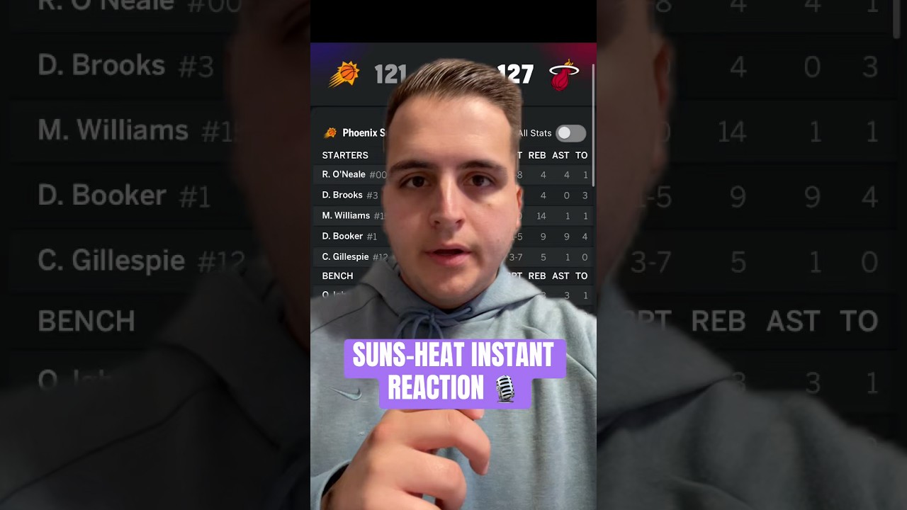 Instant Reaction The Phoenix Suns LOSING To The Miami Heat 🎙️#nba #phoenixsuns #devinbooker