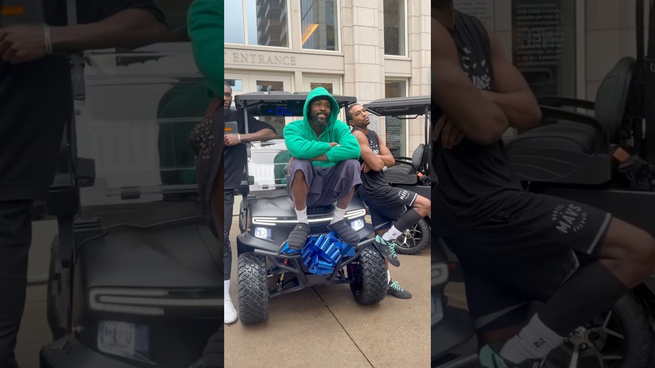 If you saw us rollin’ around Dallas in golf carts, no you didn’t 😂 #dallasmavericks #nba