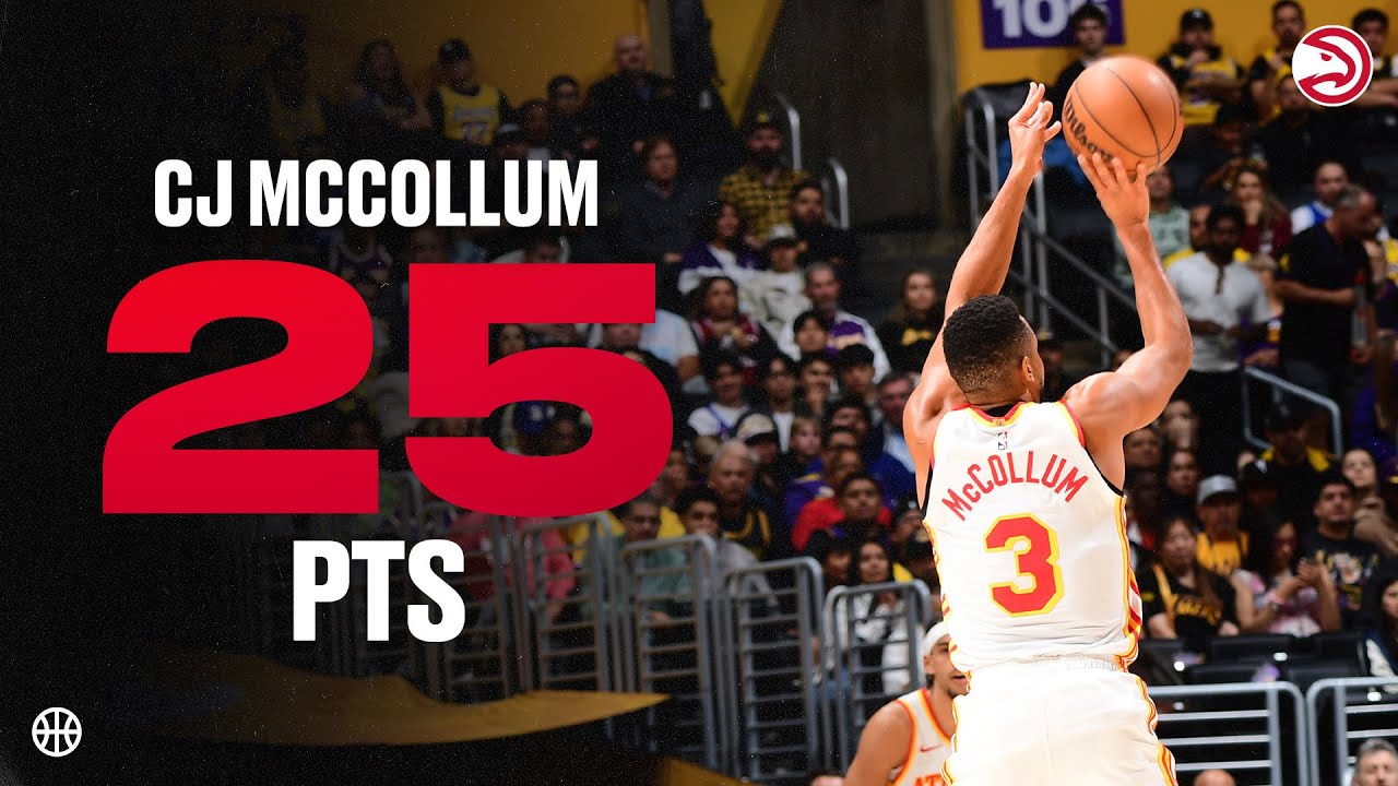 CJ McCollum scores 25 points off bench for Hawks at Lakers