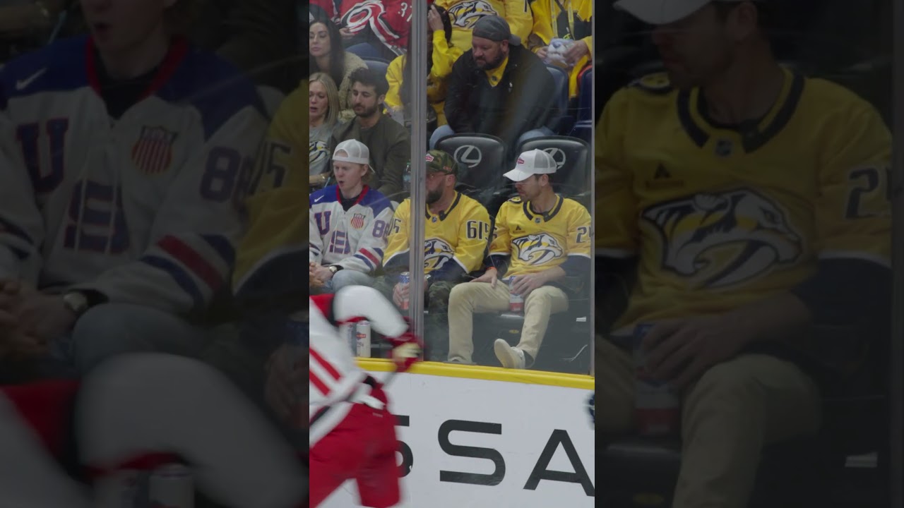 We mic'd up Dustin Lynch for a Preds game 😂 #predsnhl #countrymusic