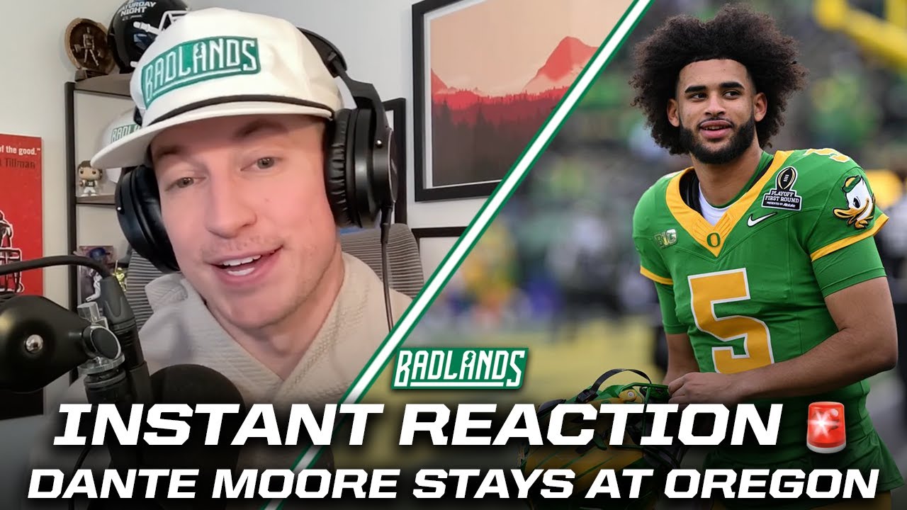 Dante Moore STAYS At Oregon, What Do #Jets Do Now? REACTION (FULL BADLANDS)