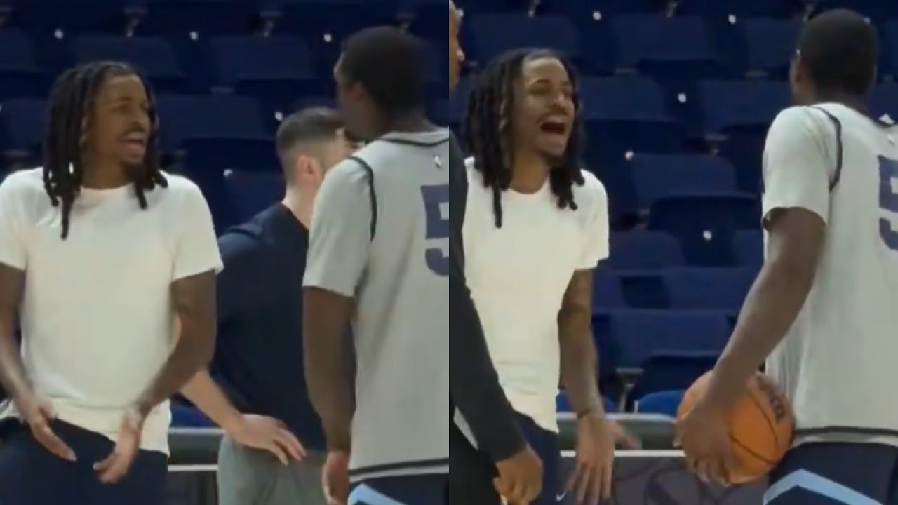 Ja Morant talking with Vince Williams Jr at practice and buys house in Miami 👀