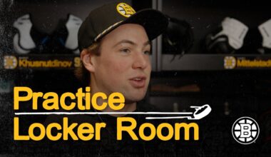 McAvoy speaks with the media about Chara after practice