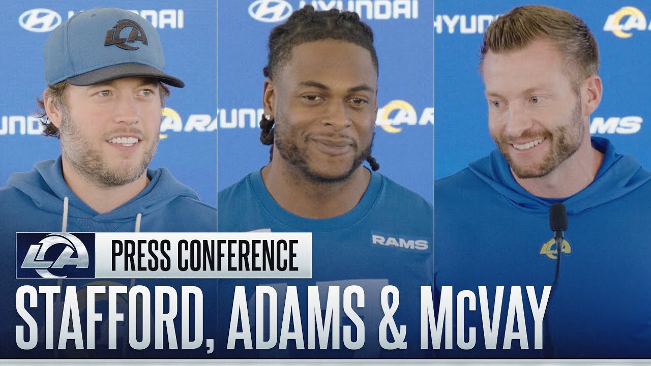 Matthew Stafford & Davante Adams On Playing In Cold Weather; Sean McVay On Caleb Williams' Growth