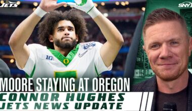 Connor Hughes on Dante Moore staying at Oregon, what Jets' QB options are for next season