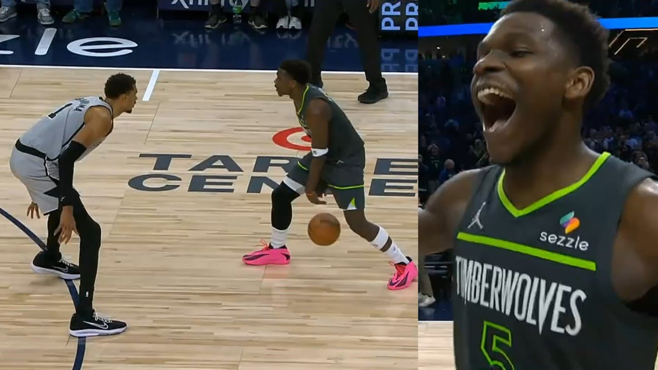 Anthony Edwards goes by Wemby for game winner vs Spurs then Wemby and Fox miss