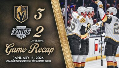 HIGHLIGHTS | Vegas Golden Knights 3, Los Angeles Kings 2, OT | Jan. 14, 2026