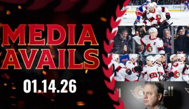 Nick Jensen, Brady Tkachuk, Dylan Cozens, Travis Green Postgame Media vs NYR