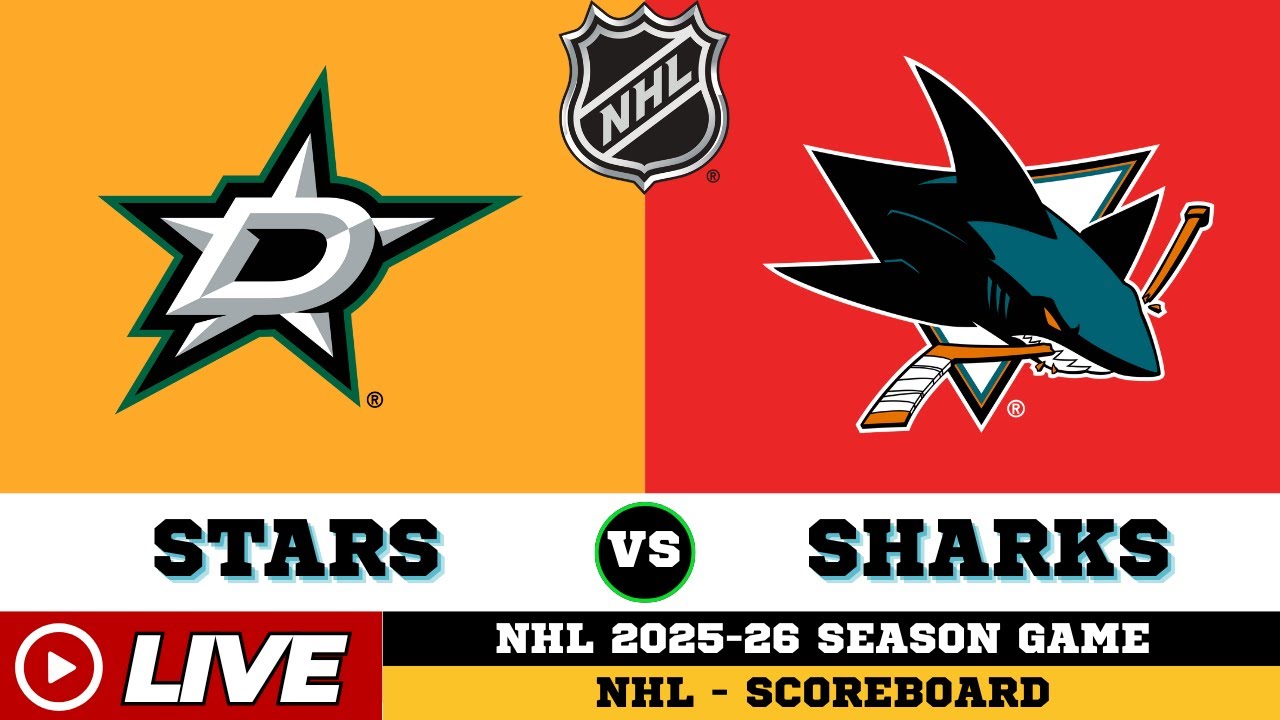 Dallas Stars Vs San Jose Sharks | NHL 2026 | NHL Live SCOREBOARD | 11/01/2026