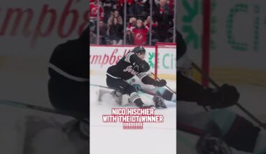 Nico Hischier is inevitable. #njdevils #devilsvskraken #nicohischier #captain #overtime