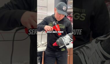 Red Wings equipment staff turns regular skates into Fedorov tributes for a night