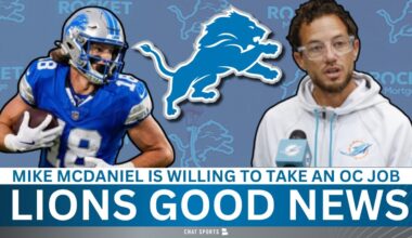 Lions Got Good News On Mike McDaniel + OC Search