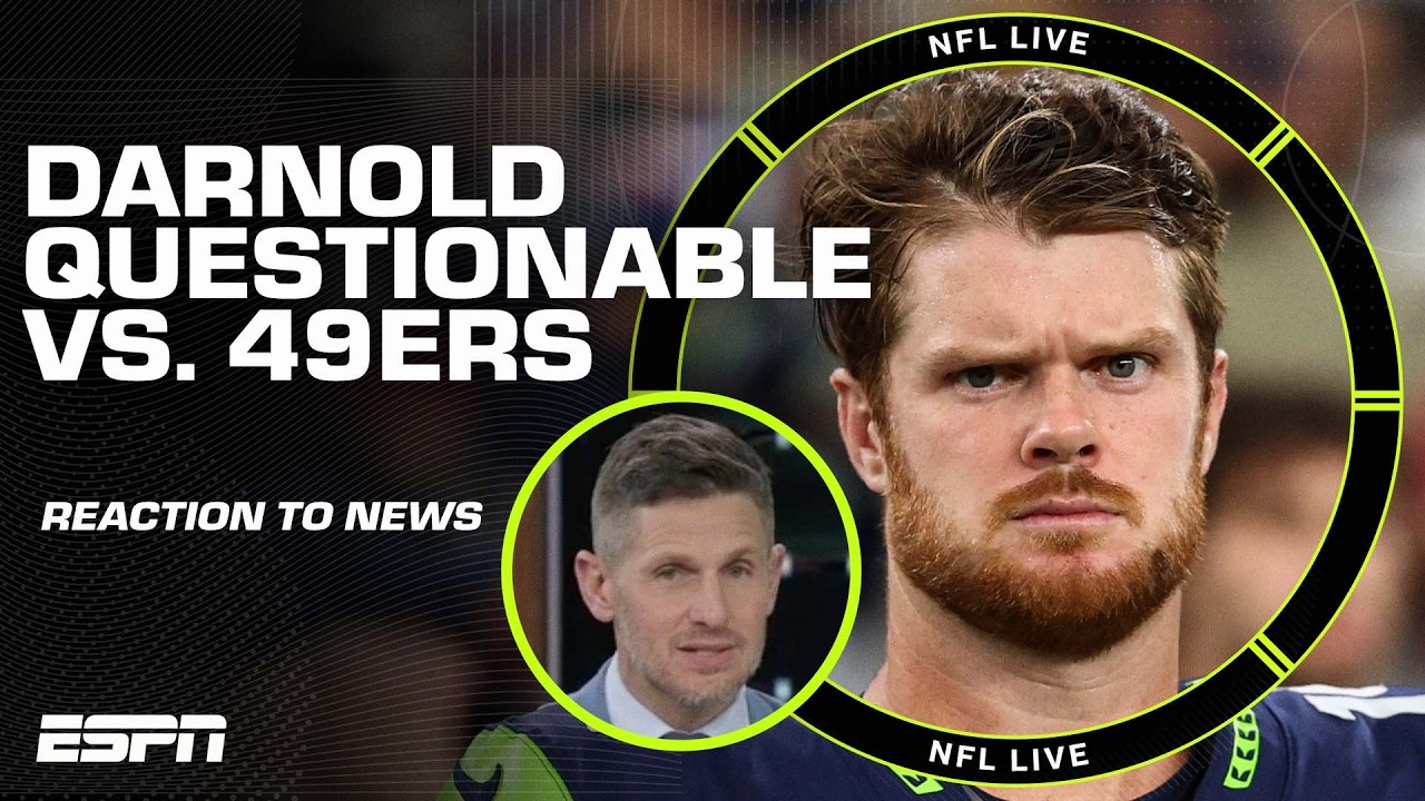 🚨 Sam Darnold listed as QUESTIONABLE for Seahawks vs. 49ers 🚨 | NFL Live