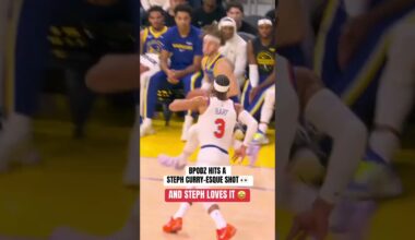 Steph-approved of this deep corner 3 to beat the shot clock 🚨