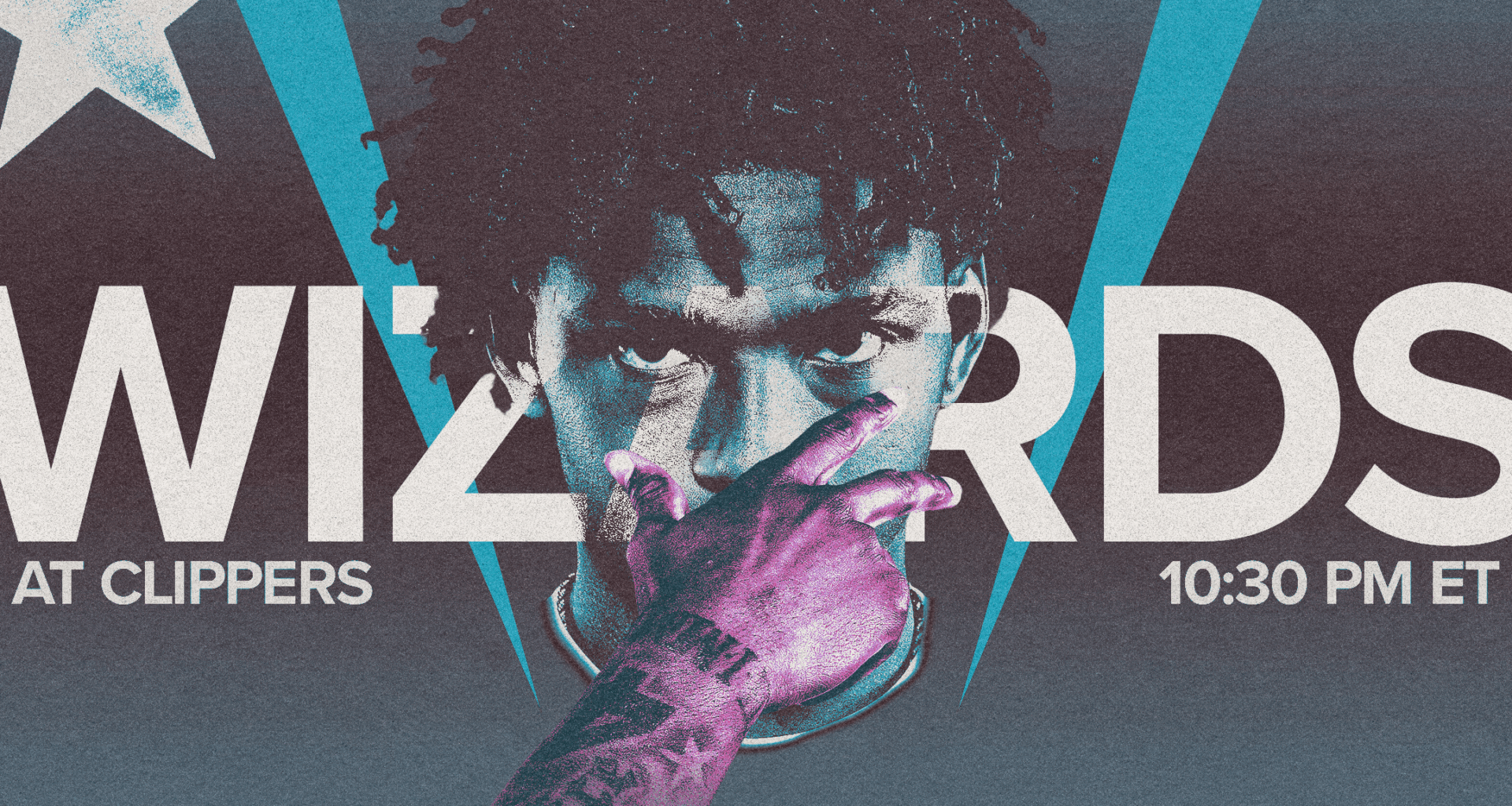 Promo graphic for Wizards at Clippers
