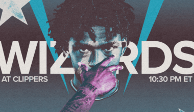 Promo graphic for Wizards at Clippers