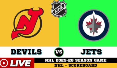 🔴LIVE : New Jersey Devils Vs Winnipeg Jets | NHL 2026 | NHL Live SCOREBOARD | Jan 12 2026