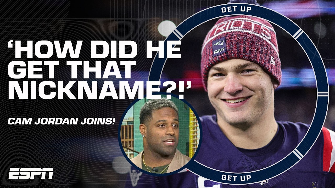 Cam Jordan tells Drake 'Drake Maye' Maye to play LIGHTS OUT vs. the Houston Texans 🍿 | Get Up