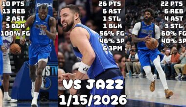 Klay Passes Dame for 4th All-Time in 3s Made | Dallas Mavericks Team Highlights vs Jazz (1/15/2026)