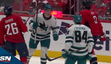 Sharks' Macklin Celebrini With A Slick Between-The-Legs Assist To Pavol Regenda