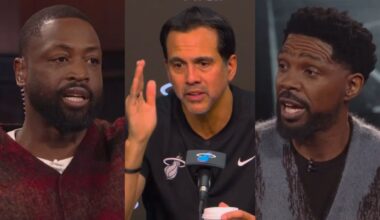 Dwyane Wade and Udonis Haslem react to Coach Spo calling out Kel'el Ware 😳