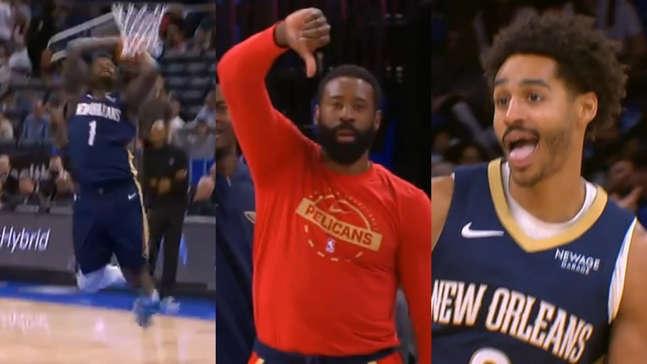 DeAndre Jordan boos Zion's basic dunk then Jordan Poole hits left handed 3 🤯
