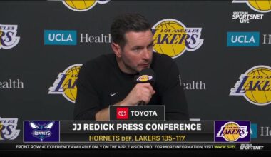 JJ Redick POSTGAME INTERVIEWS | Los Angeles Lakers loss to Charlotte Hornets 135-117