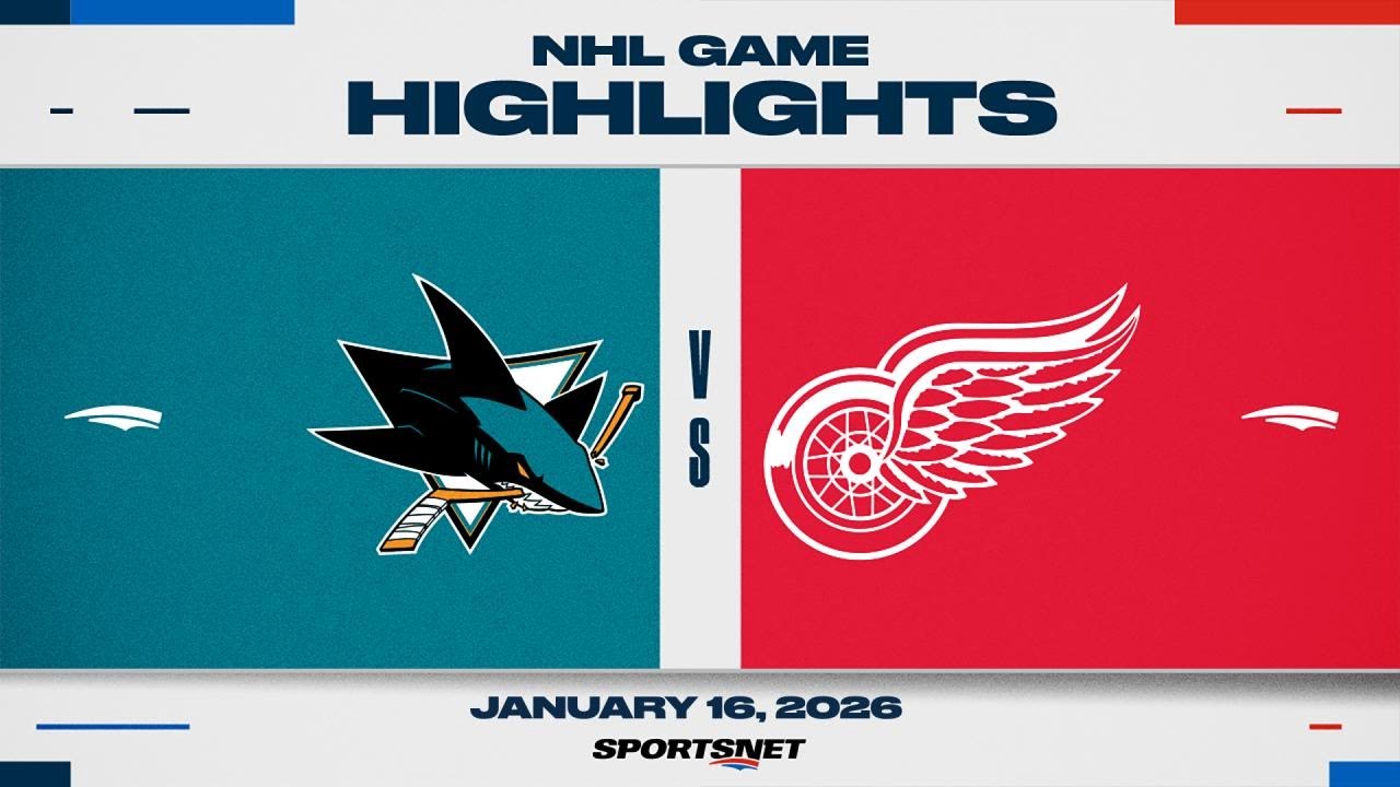 NHL Highlights | Sharks vs. Red Wings - January 16, 2026