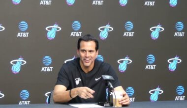 Erik Spoelstra Reacts to Miami Heat Boston Loss, Calls Out Kel'el Ware, Praise Kasparas Jakučionis