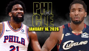 Cleveland Cavaliers vs Philadelphia 76ers - January 16, 2026 | NBA Season