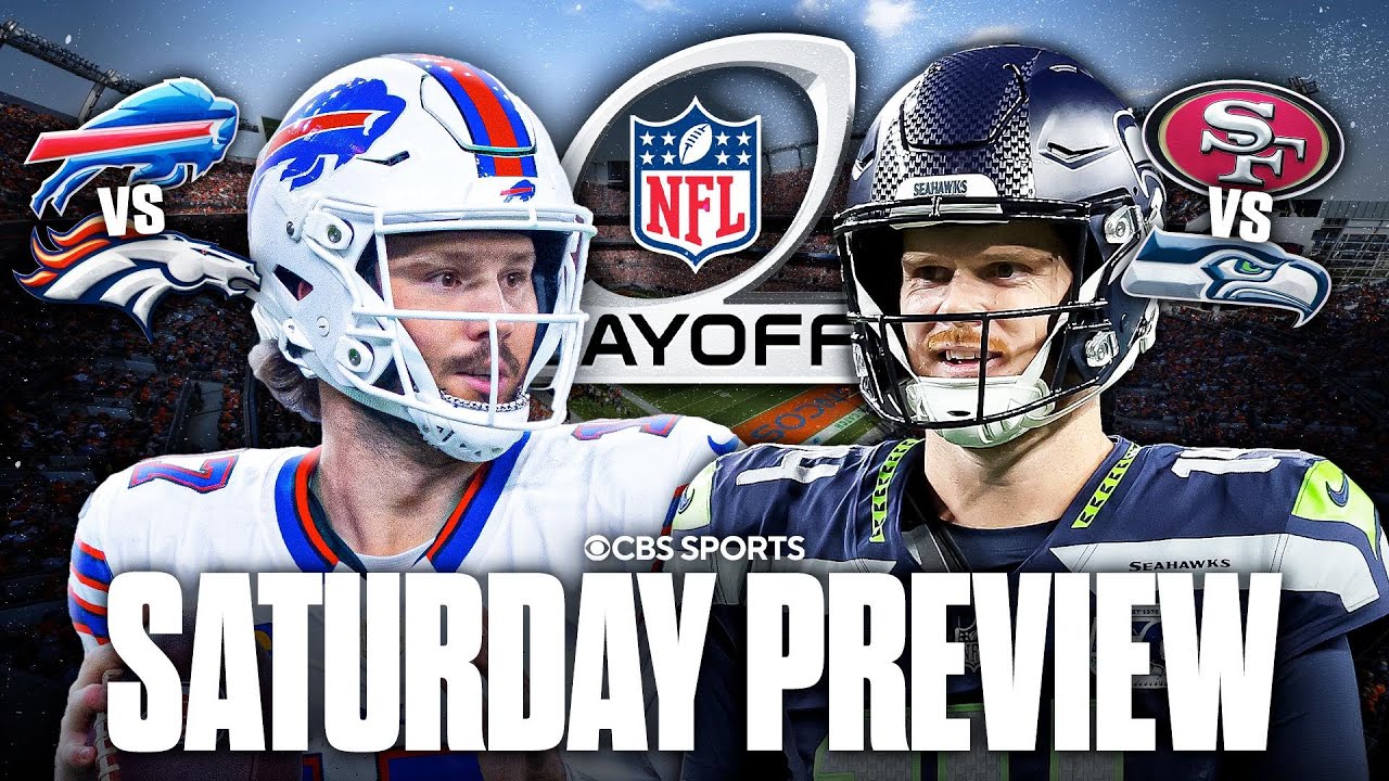 NFL Divisional Round SATURDAY PREVIEW: Bills vs Broncos, 49ers vs Seahawks | Picks to Win ✅