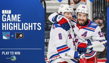 GAME HIGHLIGHTS | 2025-26: New York Rangers at Philadelphia Flyers (1/17/26)