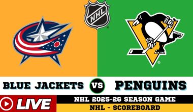 🔴LIVE : Columbus Blue Jackets Vs Pittsburgh Penguins | NHL 2026 | NHL Live SCOREBOARD