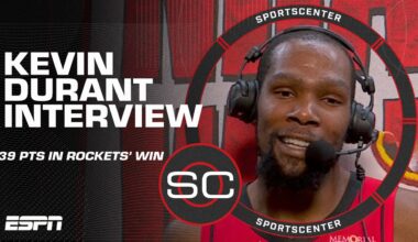 'I BRING THE ENERGY' 🔋 Kevin Durant after scoring 39 in Rockets' win vs. Timberwolves | SportsCenter
