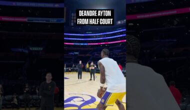 Nailed it: Deandre Ayton from half court #Lakers
