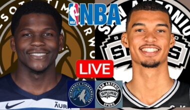 LIVE: MINNESOTA TIMBERWOLVES vs SAN ANTONIO SPURS | NBA | PLAY BY PLAY | SCOREBOARD