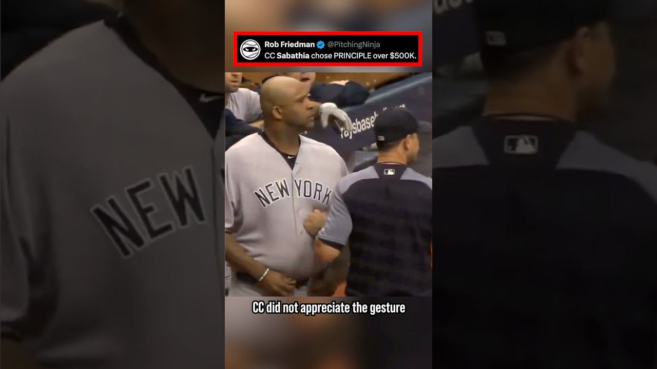 CC Sabathia chose PRINCIPLE over $500K.